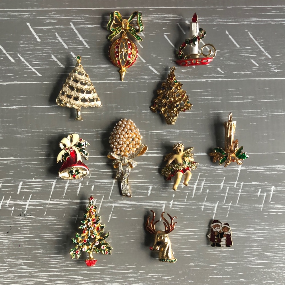 Festive Christmas Brooches